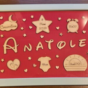 Cadre de naissance 2 personnalisable